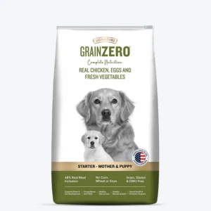 Grain Zero Real Chicken, Egg and Vegetables Starter Dry Dog Food 1.2Kg