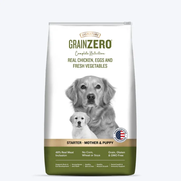 Grain Zero Real Chicken, Egg and Vegetables Starter Dry Dog Food 1.2Kg