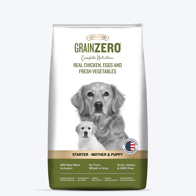Grain Zero Real Chicken, Egg and Vegetables Starter Dry Dog Food 1.2Kg