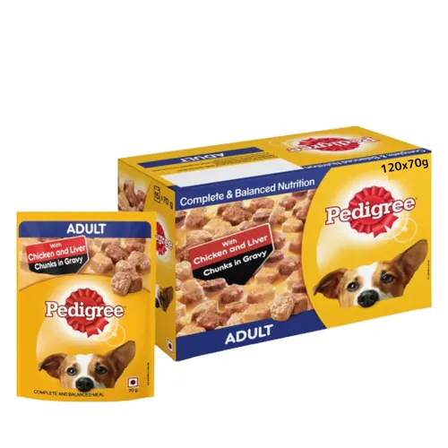 Pedigree Chicken and Liver Chunks Gravy in Adult