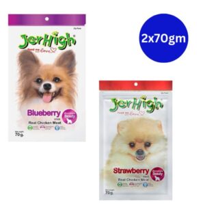 JerHigh Chicken Blueberry Strawberry Dog Treat Combo