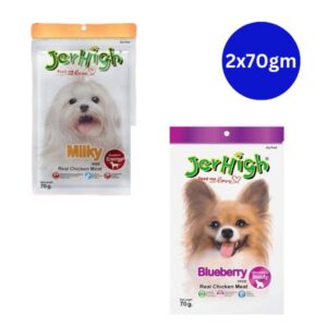 JerHigh Chicken Milky Blueberry Dog Treat Combo