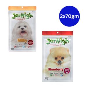 JerHigh Chicken Milky Strawberry Dog Treat Combo